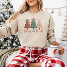 Load image into Gallery viewer, "Merry & Bright Trees" Crewneck