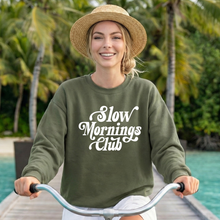 Load image into Gallery viewer, Slow Mornings Club Crewneck Sweatshirt