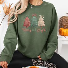 Load image into Gallery viewer, "Merry & Bright Trees" Crewneck