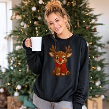 Load image into Gallery viewer, "Sitting Rudolph" Crewneck
