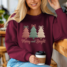Load image into Gallery viewer, "Merry & Bright Trees" Crewneck