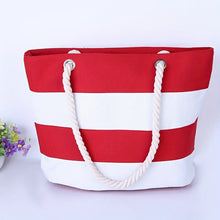 Load image into Gallery viewer, Striped Canvas Beach Bag