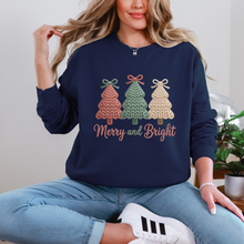 Load image into Gallery viewer, "Merry & Bright Trees" Crewneck
