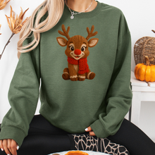 Load image into Gallery viewer, "Sitting Rudolph" Crewneck