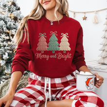 Load image into Gallery viewer, "Merry & Bright Trees" Crewneck