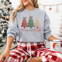 Load image into Gallery viewer, "Merry & Bright Trees" Crewneck