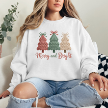 Load image into Gallery viewer, "Merry & Bright Trees" Crewneck