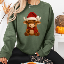 Load image into Gallery viewer, "Christmas Cow" Crewneck
