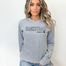 Load image into Gallery viewer, "Basketball Mama" Crewneck Sweatshirt (sleeve design)