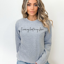 Load image into Gallery viewer, **NEW DESIGN** "Heart on my sleeve" Crewneck Sweatshirt
