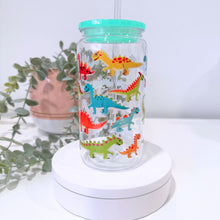 Load image into Gallery viewer, "Cute Dinosaur" Can Glass