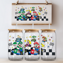 Load image into Gallery viewer, Checkered Flag" Can Glass - Acrylic/Plastic