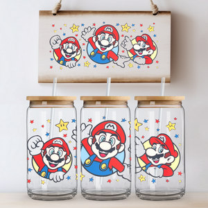 "Mario" Can Glass - Acrylic/Plastic