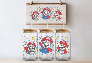 "Mario" Can Glass - Acrylic/Plastic