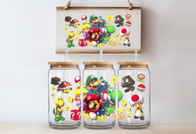 Load image into Gallery viewer, "Mario & Friends" Can Glass - Acrylic/Plastic