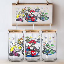Load image into Gallery viewer, "Racing Mario" Can Glass - Acrylic/Plastic