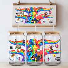 Load image into Gallery viewer, "Rainbow Road Mario" Can Glass - Acrylic/Plastic