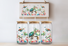 Load image into Gallery viewer, "Floral Turtle" Can Glass