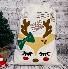 Load image into Gallery viewer, Reindeer Santa Sack