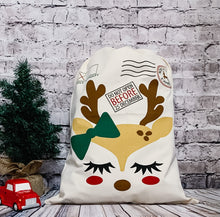 Load image into Gallery viewer, Reindeer Santa Sack