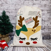 Load image into Gallery viewer, Reindeer Santa Sack