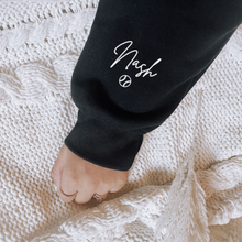 Load image into Gallery viewer, "Baseball Mama" Crewneck Sweatshirt (sleeve design) #1