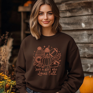 Just a girl who Loves Fall Crewneck Sweatshirt