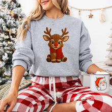 Load image into Gallery viewer, "Sitting Rudolph" Crewneck
