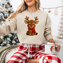 Load image into Gallery viewer, "Sitting Rudolph" Crewneck
