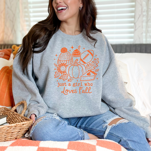 Just a girl who Loves Fall Crewneck Sweatshirt