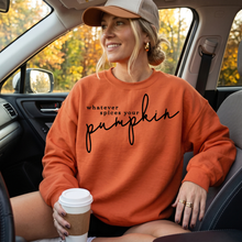 Load image into Gallery viewer, Whatever Spices Your Pumpkin Crewneck Sweatshirt
