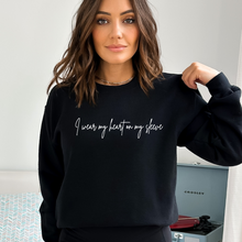 Load image into Gallery viewer, **NEW DESIGN**  &quot;Heart on my sleeve&quot; Crewneck Sweatshirt
