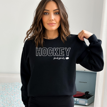 Load image into Gallery viewer, &quot;Hockey Mama&quot; Crewneck Sweatshirt  (sleeve design)
