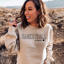 Load image into Gallery viewer, &quot;Basketball Mama&quot; Crewneck Sweatshirt  (sleeve design)
