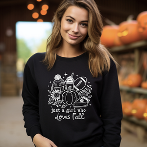 Just a girl who Loves Fall Crewneck Sweatshirt