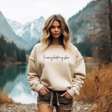 Load image into Gallery viewer, **NEW DESIGN**  &quot;Heart on my sleeve&quot; Crewneck Sweatshirt
