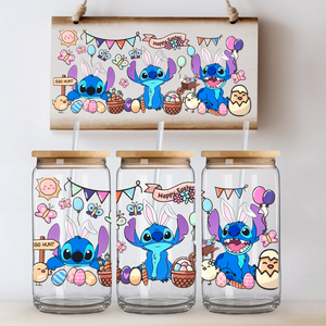 "Stitch's Easter Hunt" - Can Glass