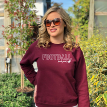 Load image into Gallery viewer, &quot;Football Mama&quot; Crewneck Sweatshirt  (sleeve design)
