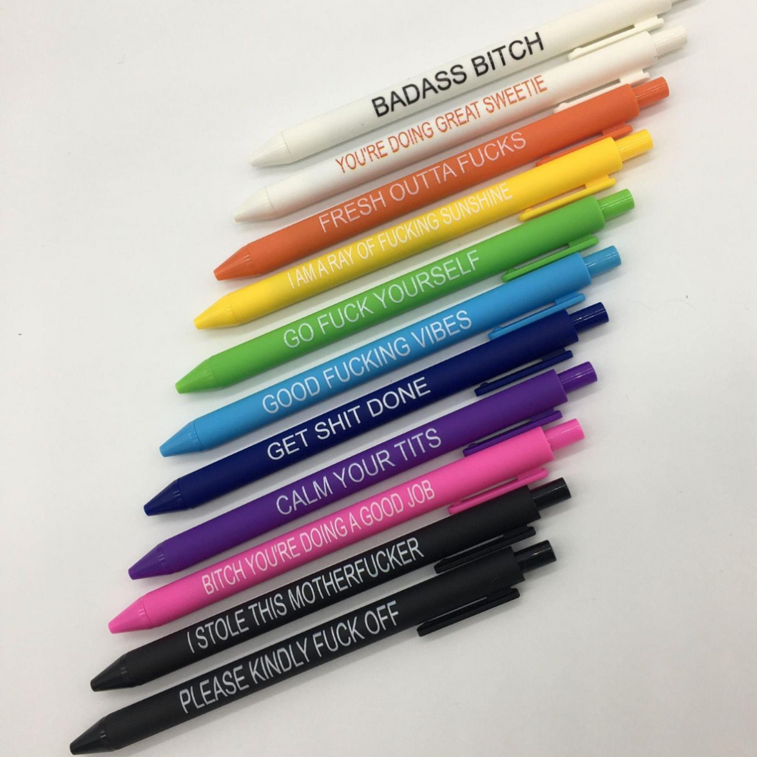 Funny Vulgar Pens - Set of 11