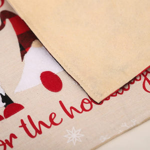 "Gnome for the Holidays" Buffalo Plaid Christmas Placemats