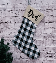 Load image into Gallery viewer, Buffalo Plaid Christmas Stocking
