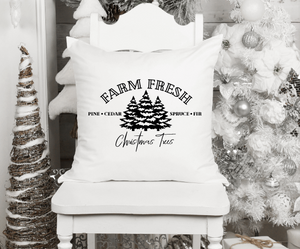 "Farm Fresh Christmas Trees" Pillow
