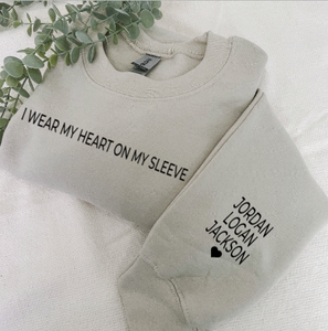 Heart on 2025 your sleeve sweatshirt