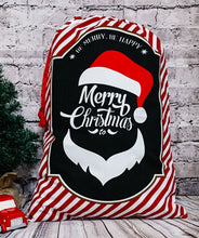 Load image into Gallery viewer, Red &amp; White Striped Santa Sack
