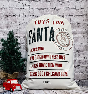 Gifts for Santa Sack