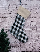 Load image into Gallery viewer, Buffalo Plaid Christmas Stocking
